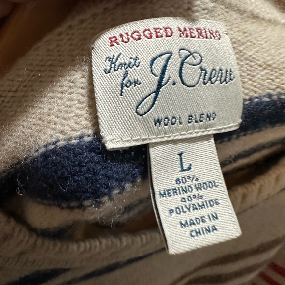 J crew rugged merino wool blend sweater size  L good condition - Picture 3 of 4
